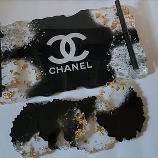 Chanel tray with coasters