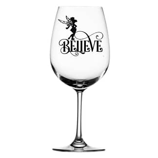 Believe Tinkerbell wineglass